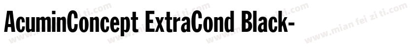 AcuminConcept ExtraCond Black字体转换